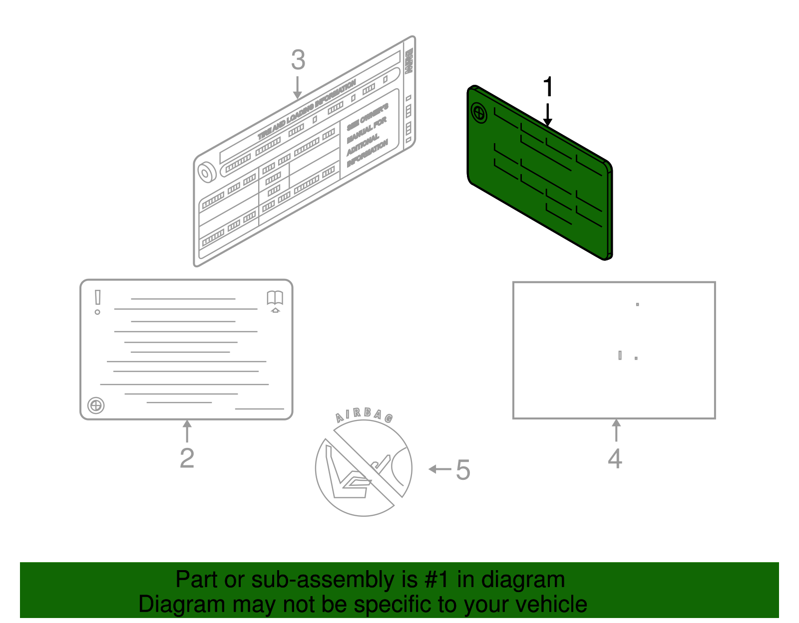 Air Bag Label - BMW (72128240204)