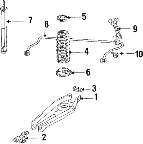 Rear Suspension for 1986 Saab 9000 #1