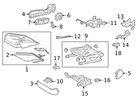 Passenger Seat Components for 2019 Lexus UX250h #0