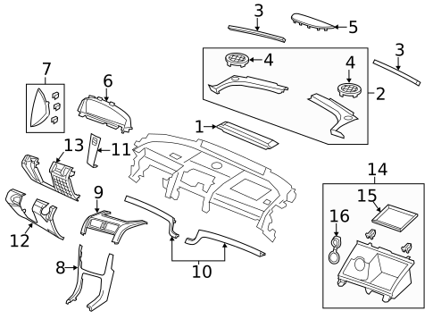 Instrument Panel Components for 2011 Chevrolet Caprice #0