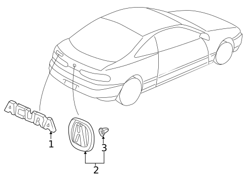 Exterior Trim - Lift Gate for 2001 Acura Integra #0