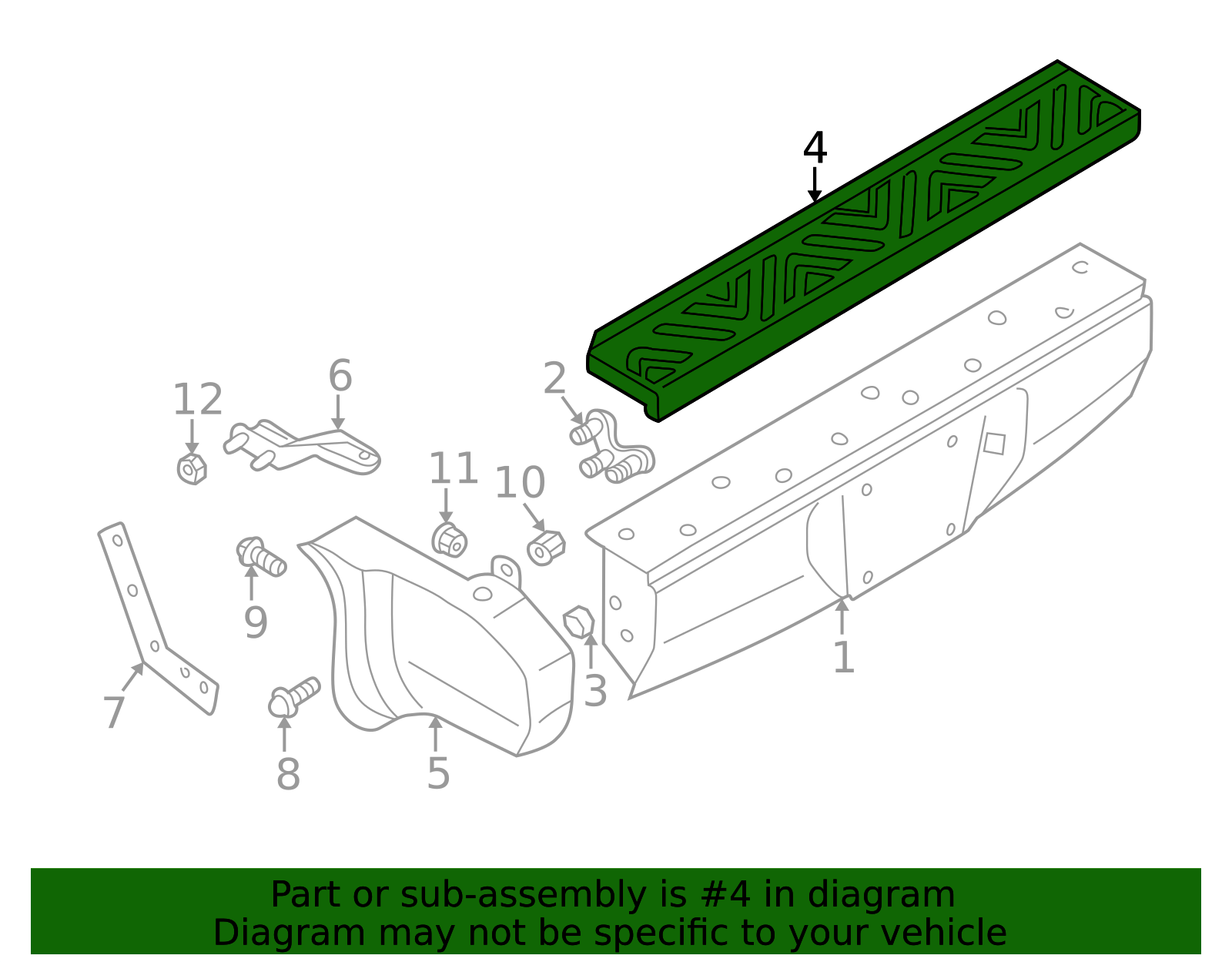 2000-2004 Nissan Xterra Bumper Step Pad 85071-7Z000 | OEM Parts Online