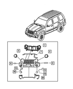 5101821AA - : Headlamp, Left for Jeep: Liberty Image