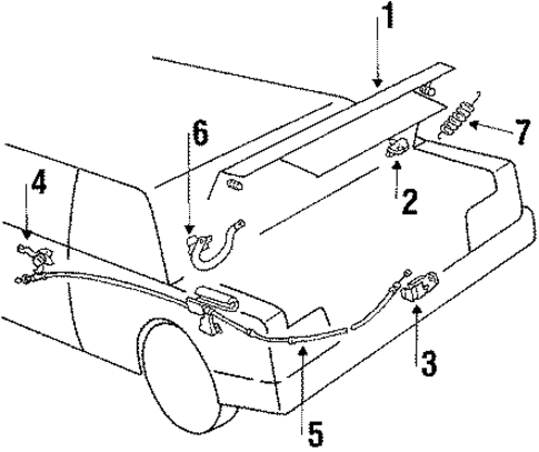 Trunk for 1986 Isuzu I-Mark #0