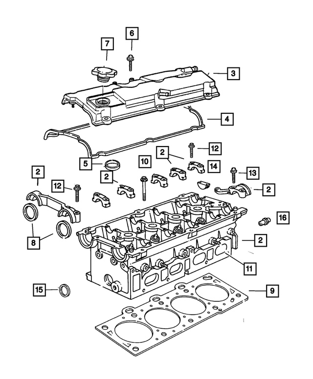 4852729AH - Engine 2.4L Four Cylinder (Turbo): Cylinder Head Cover for Mopar Image