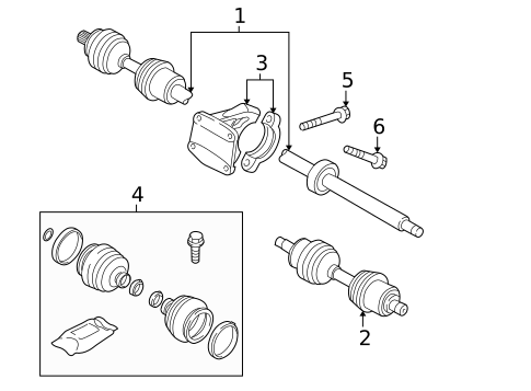 Drive Axles for 2001 Volvo S60 #0