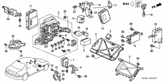 Control Unit (Cabin) for 2004 Acura RL #0