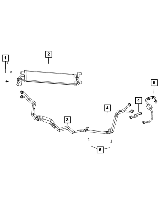 68650407AA - Cooling: Oil Cooler Pressure And Return Hose And Tube for Mopar Image image