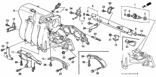 Intake Manifold (1) for 1997 Honda CR-V #0