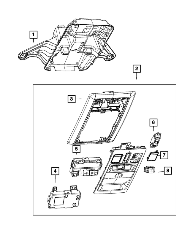 1UY23DX9AA - : Overhead Console for Mopar Image