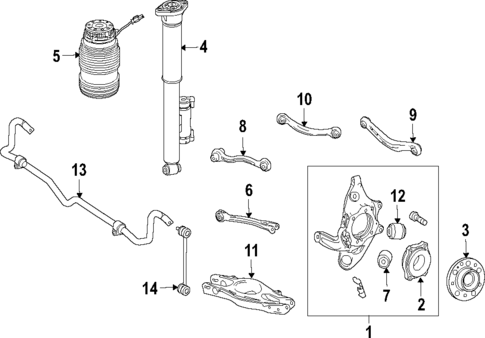 Rear Suspension for 2016 Mercedes-Benz C300 #4