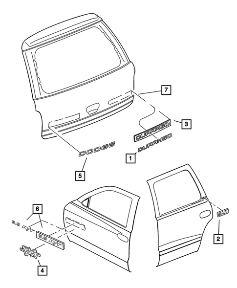 Decals and Tapestripes for 2003 Dodge Durango #0