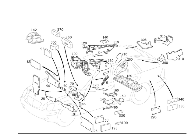 2036920292 - Panelling: Damping for Mercedes-Benz Image image