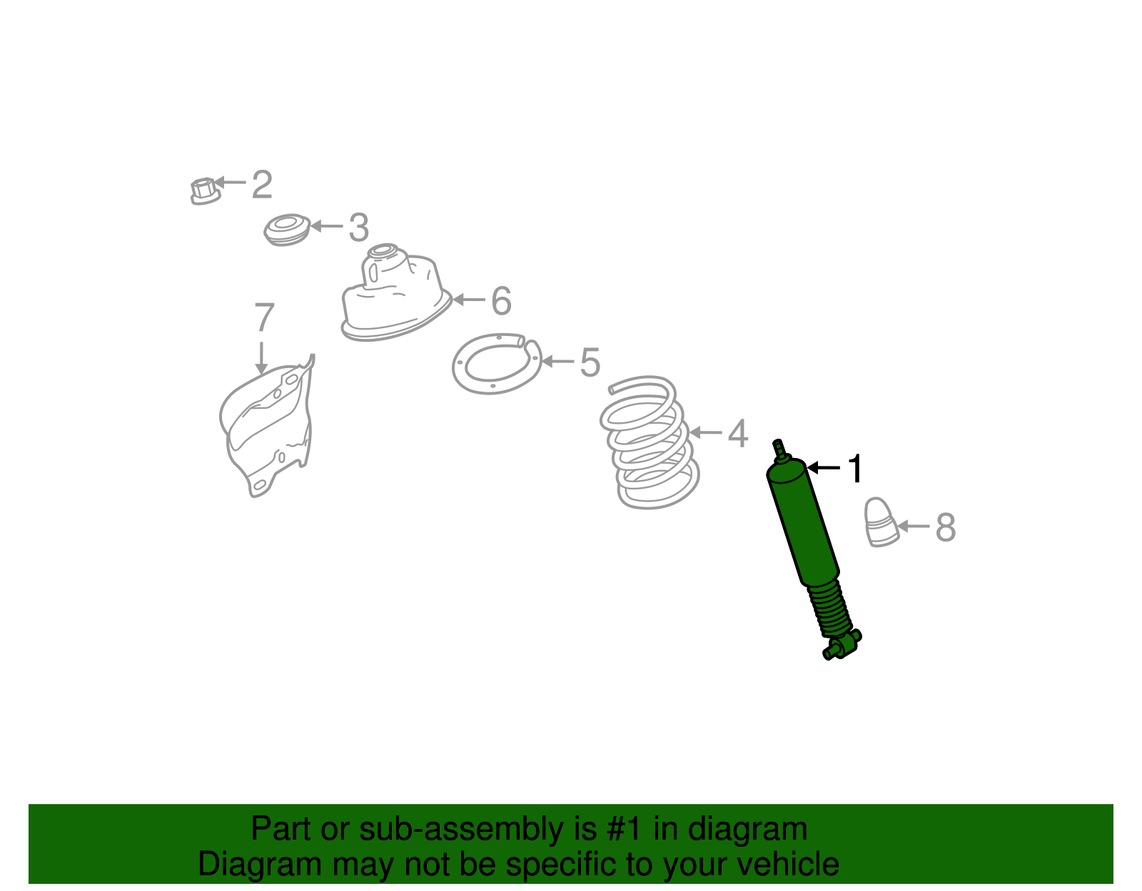 ぼ 2003-2014 Volvo XC90 Shock Absorber 31329768 | TascaParts.com