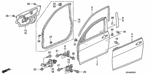 Front Door Panels for 2008 Acura TSX #0