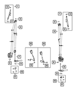 68438341AA - : Seat Belt Bracket for Mopar Image