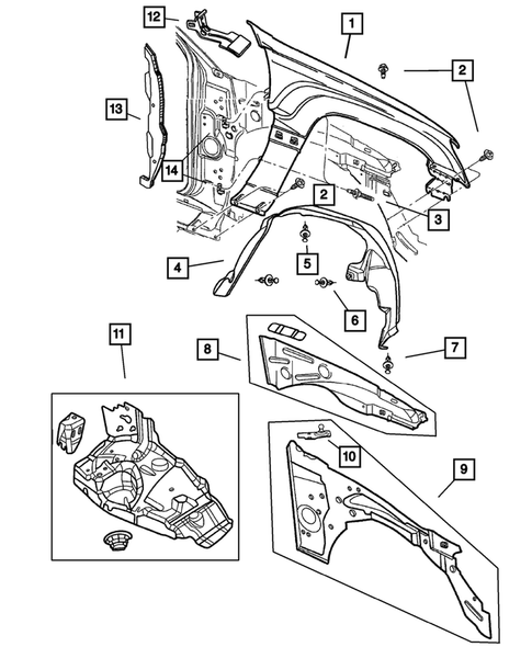 Front Fenders for 2003 Jeep Grand Cherokee #0