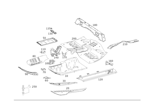 Front Floor for 2016 Mercedes-Benz GLE450 AMG #0