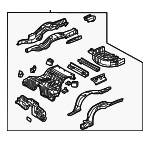1W6Z7611215AA - Body: Rear Floor Pan for Ford Image