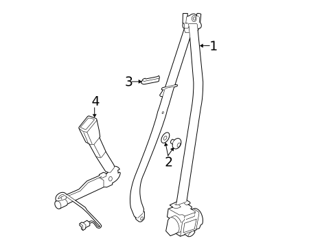 Seat Belt for 2015 BMW 428i #1