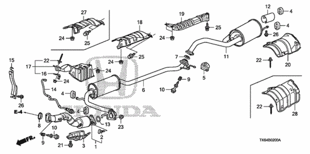 Exhaust Pipe - Muffler for 2012 Honda Fit #0