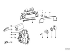 51221960825 - Bodywork: Door Handle Outer Left for BMW Image