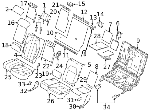 Second Row Seats for 2017 Land Rover Range Rover Sport #0