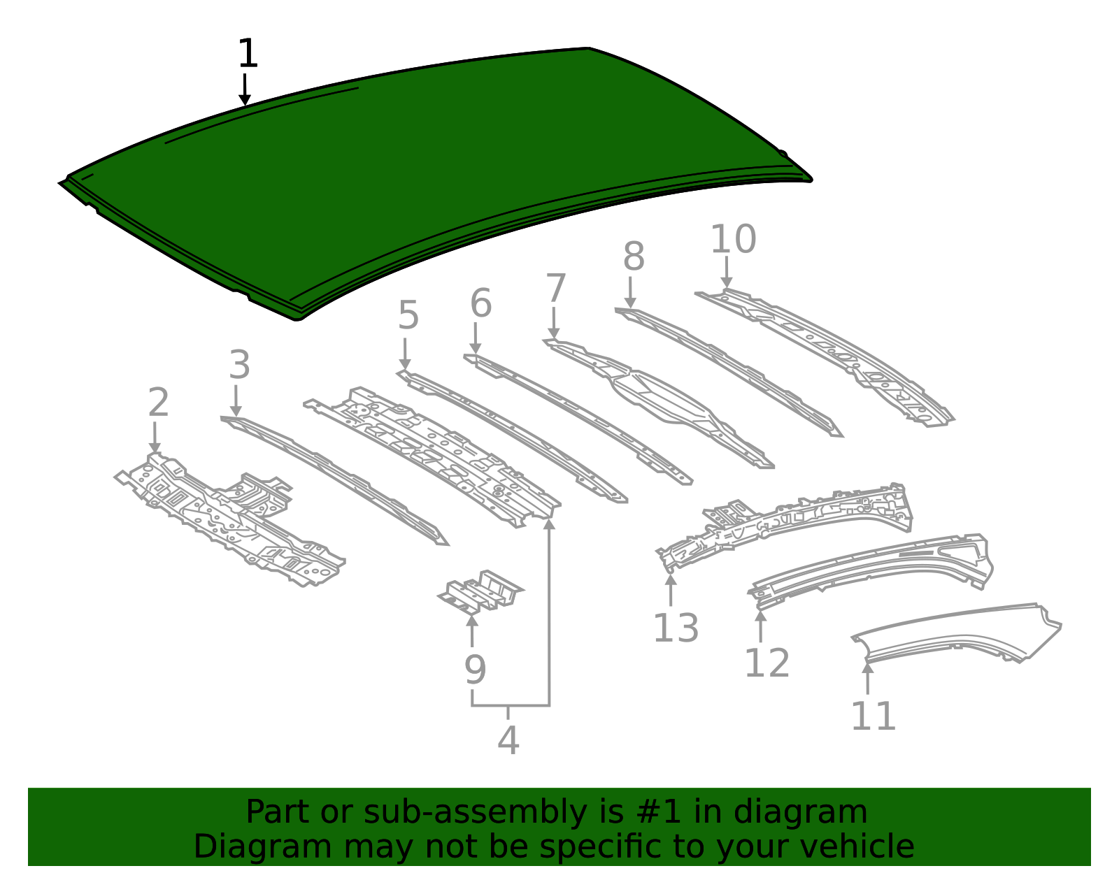 sei 　オーダー品 2018-2024 Toyota Camry Roof Panel 63111-06660 | Toyota Parts Express