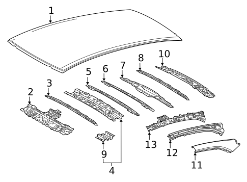 Roof & Components for 2020 Toyota Camry #1