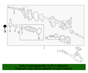 2023-2026 GM Outer Tie Rod Lock Nut 11601710 GM | GMPartsDirect.com