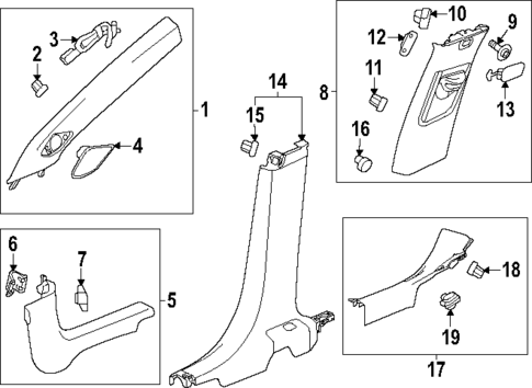 Interior Trim - Pillars for 2025 Buick Encore GX #0