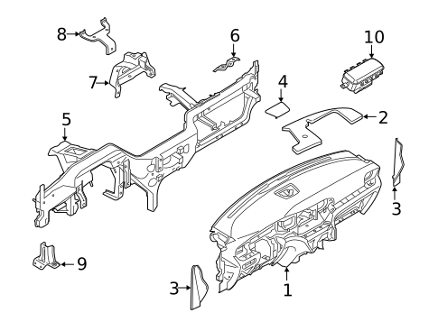 Instrument Panel for 2023 Ford Explorer #1