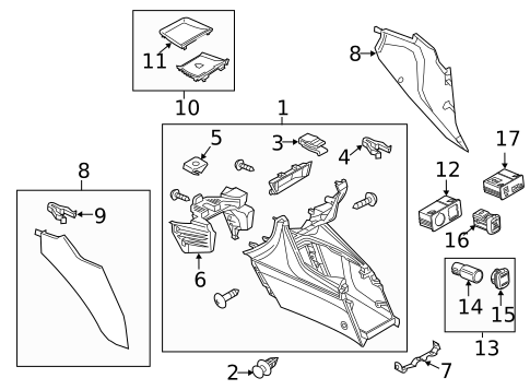 Front Console for 2016 Mazda 3 #0