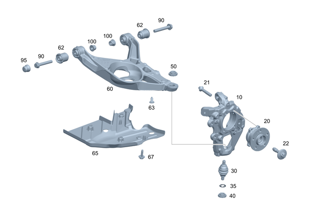 1673571000 - : Wheel Carrier for Mercedes-Benz Image
