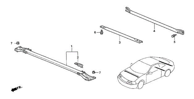 Front Tower Bar  - Performance Rod for 1997 Acura Integra #0