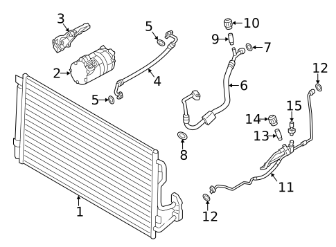 Condenser, Compressor & Lines for 2017 BMW M3 #0