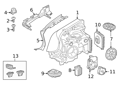 Headlamp Components for 2023 BMW 530e xDrive #0
