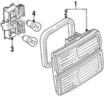 535945107A - Electrical: Tail Lamp Assembly for Volkswagen Image