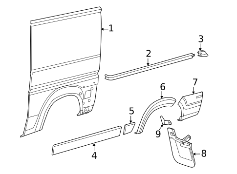 Exterior Trim - Side Panel for 2022 Ram ProMaster 2500 #2
