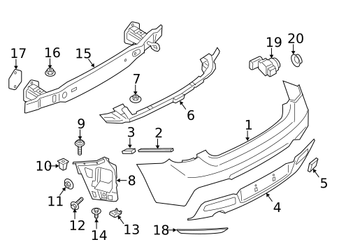 Bumper & Components - Rear for 2020 BMW M240i #1