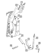 5096259AA - Restraints: Seat Belt Bolt for Mopar Image