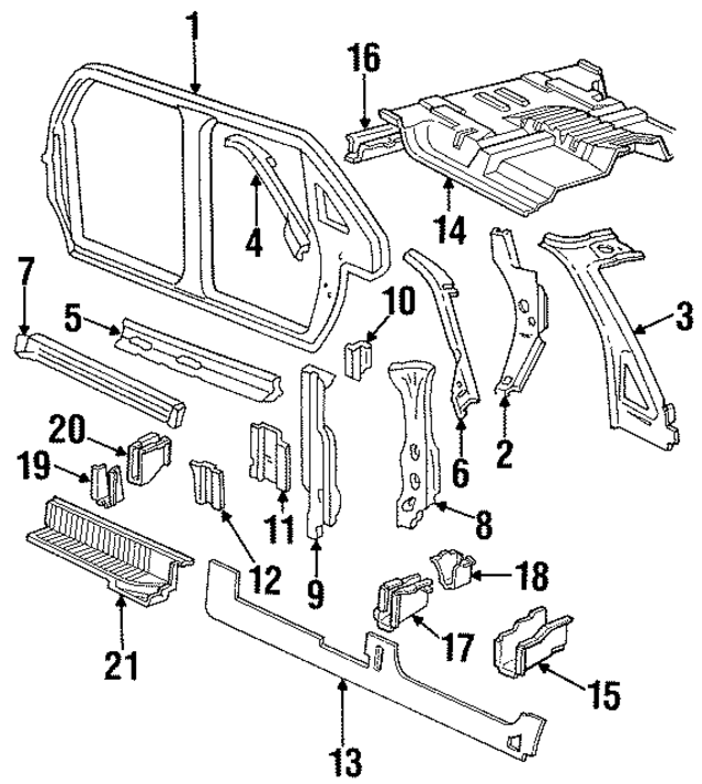F49Z11211A10A - Body: Opening Frame for Ford: Aerostar Image