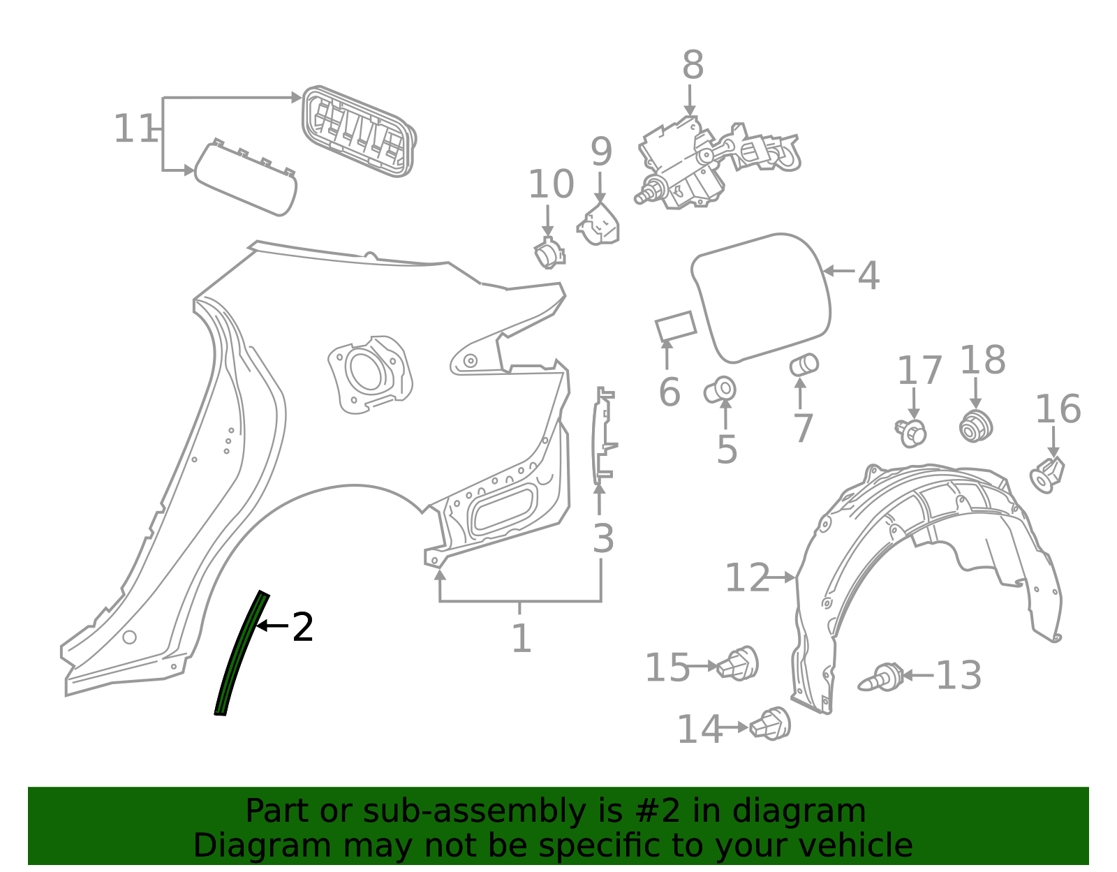 58748-06130 - Quarter Panel Protector 2018-2025 Toyota Camry | Longo ...