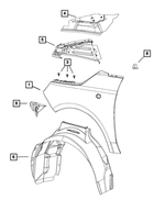 68070523AA - Body Sheet Metal Except Doors: Fender Mounting Rear Bracket, Left for Fiat: 500 Image