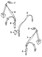 9418030341470B - : Belt &amp; Retractor for Porsche: 944, 968 Image