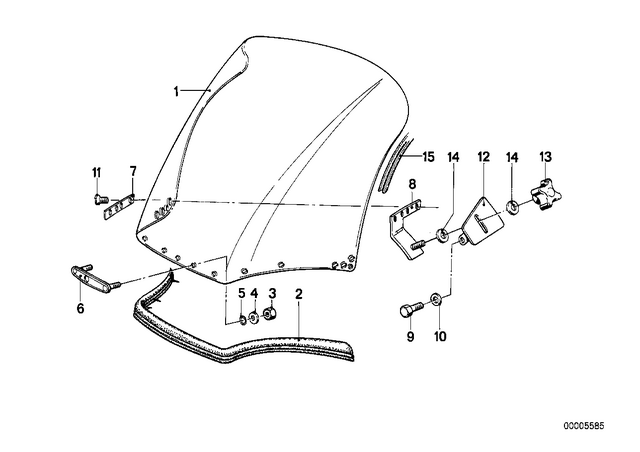 46631452480 - : Windshield - 485Mm for BMW-Motorrad Image