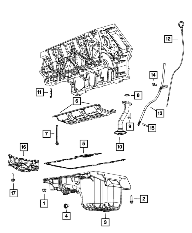 6503948 - 2.7L Gas; Engine: Hex Flange Head Bolt, Mounting for Mopar Image