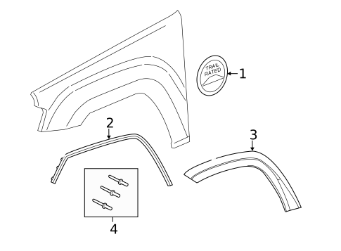 Exterior Trim - Fender for 2014 Jeep Grand Cherokee #0