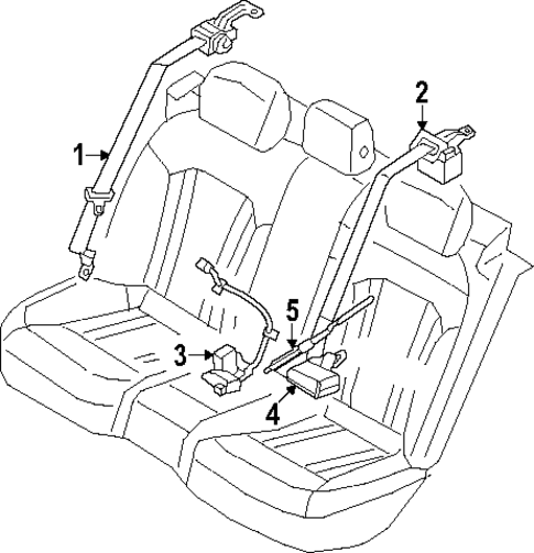 Rear Seat Belts for 2025 Genesis G90 #0