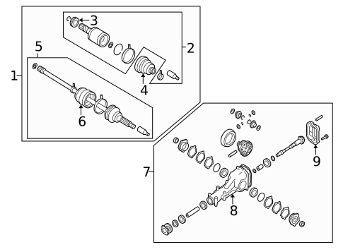 Drive Axles for 2005 Saab 9-2X #0